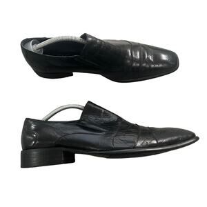 Aldo  Men's Black Leather Slip -On Loafer Dress Shoe Size 44 US 10.5